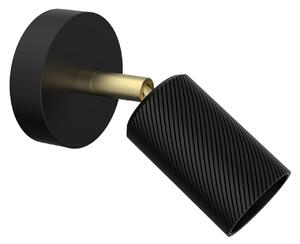 SEGULA aplică Bronx Wave cu dulie E27, reglabil, Negru, Camera de zi / sufragerie, Metal