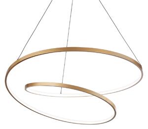 IDEAL LUX Ideal Lux Oz LED suspendat cu Ø 80 cm, alamă, Auriu / Alamă, Camera de zi / sufragerie, Metal, Modern