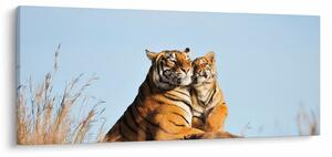 Tablou - Tigroaica cu pui (120x50 cm)