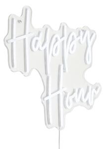 Lampă de perete neon albă inclusiv LED - Happy Hour