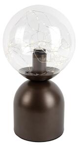 Lampă de masă Hotel Chic bronz închis cu sticlă transparentă, incl. cablu de lumină E27 - Pallon Trend