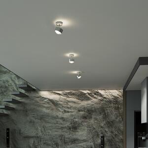 Top Light Puk! 80 Turn Up/Downlight lentilă mată crom mat, reglabil, Gri, Camera de zi / sufragerie, Metal, Modern
