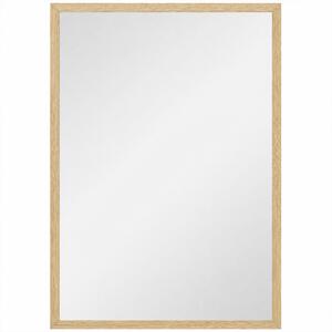 HOMCOM Oglindă de Perete din Sticlă și MDF, 50x70 cm, Culoare Lemn | Aosom Romania