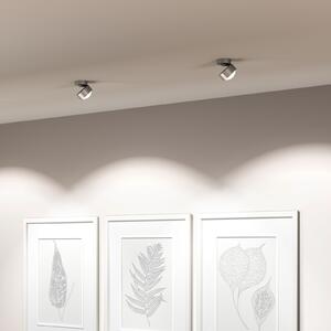 Top Light Puk! 80 Move spot LED lentilă mată nichel mat, reglabil, Gri, Camera de zi / sufragerie, Metal, Modern
