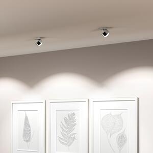 Top Light Puk! 80 Move spot LED lentilă mată crom, reglabil, Metalic, Camera de zi / sufragerie, Metal, Modern