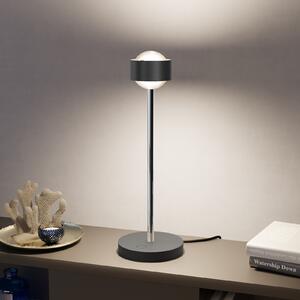 Top Light Puk! 80 Eye Table LED, lentile mate, negru/crom, reglabil, Negru, Camera de zi / sufragerie, Metal, Modern