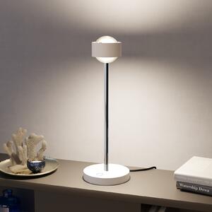 Top Light Puk! 80 Eye Table LED lentile mate, alb mat/crom, reglabil, Alb, Camera de zi / sufragerie, Metal, Modern