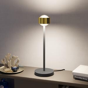 Top Light Puk! 80 Eye Table LED lentile mate, alamă/negru, reglabil, Auriu / Alamă, Camera de zi / sufragerie, Metal, Modern