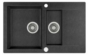 Teka Clivo chiuvetă din granit 80x49.5 cm gri/grafit/onix 40148020