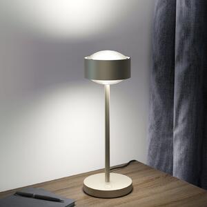 Top Light Puk! 120 Eye Table LED, lentile mate, nichel mat, reglabil, Gri, Camera de zi / sufragerie, Metal, Modern