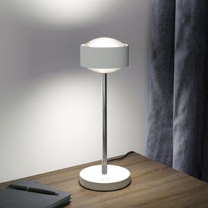 Top Light Puk! 120 Eye Table LED, lentile mat, alb/crom, reglabil, Alb, Camera de zi / sufragerie, Metal, Modern
