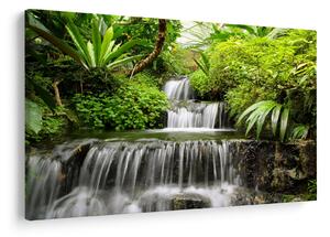 Tablou - Cascadă în pădurea tropicală (90x60 cm)