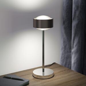 Top Light Puk! 120 Eye Table LED, lentile mate, maro/crom, reglabil, Metalic, Camera de zi / sufragerie, Metal, Modern
