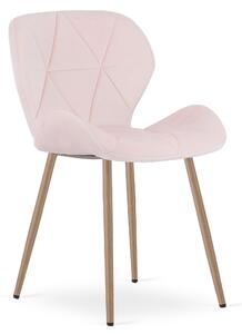 Scaun de masa MANGO VELVET, roz deschis