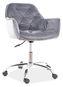 Scaun de birou Q-190 VELVET, gri