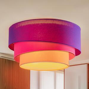 Euluna Trio Max Pătură, Ø60cm, violet/roz/portocaliu, reglabil, Violet, Camera de zi / sufragerie, Țesătură / Textil, Modern