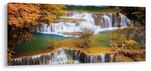 Tablou - Cascada Huay Mae Khamin, Thailanda (120x50 cm)
