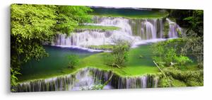 Tablou - Cascada Huay Mae Khamin, Kanchanaburi, Thailanda (120x50 cm)