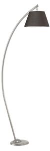 ONLI Lampadar Sinea, argintiu/negru, înălțime 110 cm, fier, textil, Gri, Camera de zi / sufragerie, Metal, Modern, Umbrelă în picioare