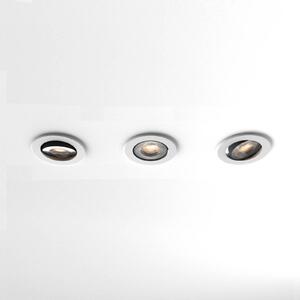 Calex Smart downlight lumina încastrată, CCT alb 3 unități, reglabil, Alb, Camera de zi / sufragerie, Plastic, Modern, Plafon încastrat