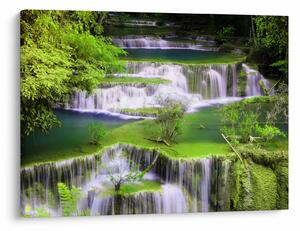 Tablou - Cascada Huay Mae Khamin, Kanchanaburi, Thailanda (70x50 cm)