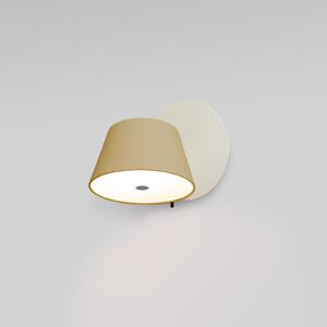 MARSET Tam aplică de perete 1 bec alb mat / nisip, Bej, Camera de zi / sufragerie, Metal, Design