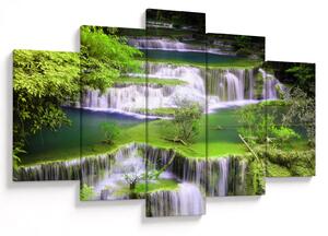 Tablou - Cascada Huay Mae Khamin, Kanchanaburi, Thailanda (150x105 cm)