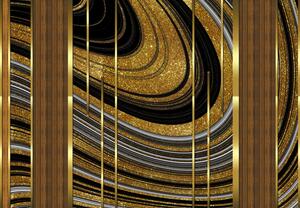 Fototapet - decor auriu,colaj (147x102 cm)