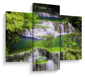 Tablou - Cascada Huay Mae Khamin, Kanchanaburi, Thailanda (90x60 cm)