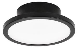 LIGHTME Plafonieră cu LED Aqua Ø 14,7cm negru, Negru, Baie, Metal, Modern