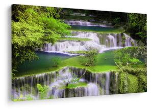 Tablou - Cascada Huay Mae Khamin, Kanchanaburi, Thailanda (90x60 cm)