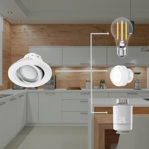 Hama WLAN spot LED încastrat control app CCT niche, reglabil, Gri, Camera de zi / sufragerie, Plastic, Modern, Corpuri de iluminat încastrate rotunde
