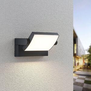 Lindby LED lumina de perete în aer liber Sherin, set 2, pivotant, Negru, Aluminiu, Modern