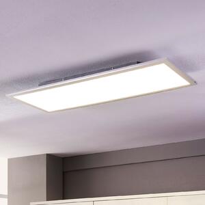 Lindby Panou LED Livel, set de 2, 4.000 K, 80 x 30 cm, argintiu, Alb, Bucătărie, Plastic, Modern
