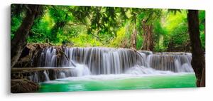 Tablou - cascada din Kanchanaburi, Thailanda (120x50 cm)