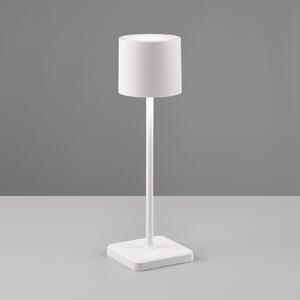 Reality Leuchten Lampă de masă LED Fernandez, dimmer și CCT, alb, reglabil, Alb, Plastic