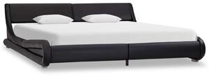 Cadru de pat, negru, 180 x 200 cm, piele artificială