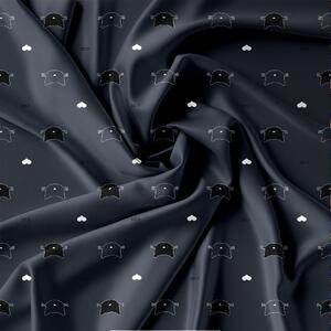 Lenjerie de pat din microfibra negru, CAT Dimensiune lenjerie de pat: 2 buc 70 x 80 cm | 160 x 200 cm