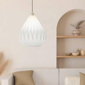 EGLO Lampă suspendată din hârtie de monetărie, Ø 45 cm, reglabil, Alb, Camera de zi / sufragerie, Hârtie / Carton, Scandinavă