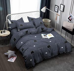 Lenjerie de pat din microfibra negru, CAT Dimensiune lenjerie de pat: 70 x 80 cm | 140 x 200 cm