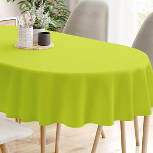 Goldea față de masă decorativă loneta - verde - ovale 140 x 200 cm