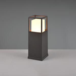 Trio Lighting Lampă cu soclu LED Witham, înălțime 40 cm, antracit, CCT, IP54, Negru, Metal, Modern
