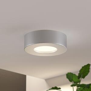 PRIOS Prios plafonieră LED Edwina, argintiu, 12 cm, set de 10, Gri, Baie, Metal, Modern