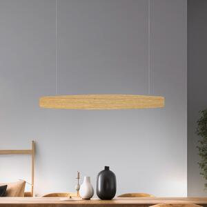 Quitani Suspensie LED Persida, 98 cm lungime, stejar, 2.700 K, reglabil, Lemn, Camera de zi / sufragerie, Lemn, Casă de țară / Rustic