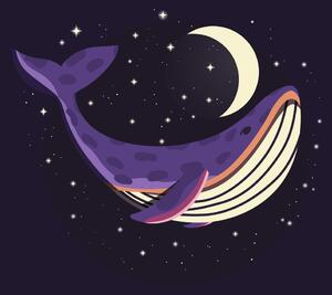 Fototapet - Balenă,grafic (147x102 cm)