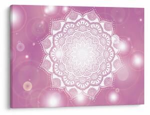 Tablou - Mandala pe fundal roz (70x50 cm)