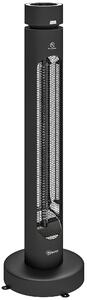 Outsunny Încălzitor Electric Oscilant cu Infraroșu, 2000 W, cu Telecomandă, Negru | Aosom Romania