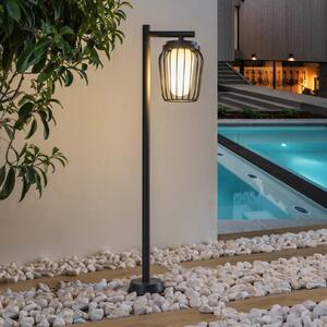 Lucande bornă luminoasă Chandan, 100 cm, negru, aluminiu, reglabil, Negru, Metal, Modern