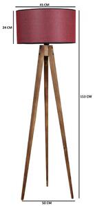 Lampadar, Luin, 8285-1, E27, 60 W, lemn/textil