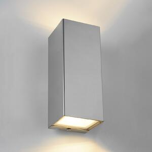 Eco-Light Aplică LED pentru exterior Luca, lumină în sus/în jos, oțel inoxidabil, Metalic, Metal, Modern, Priză de perete sus / jos